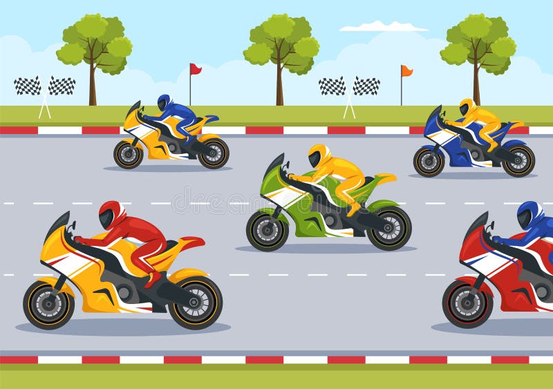 Corrida De Motos - Arte vetorial de stock e mais imagens de Motorizada -  Motorizada, Desporto de Competição - Desporto, Desporto Motorizado - iStock