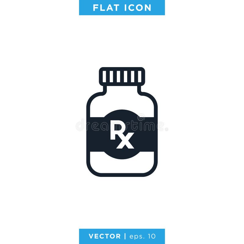 Modelo De Desenho Vetorial Do ícone Do Frasco De Medicamento