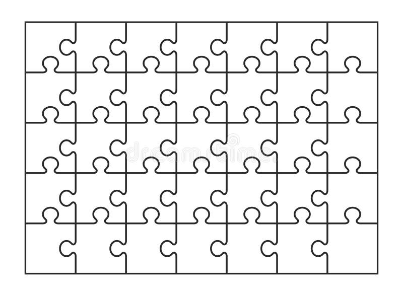 Grade De Quebra- Cabeça. Quebra-cabeça 24 Peças Ilustração do