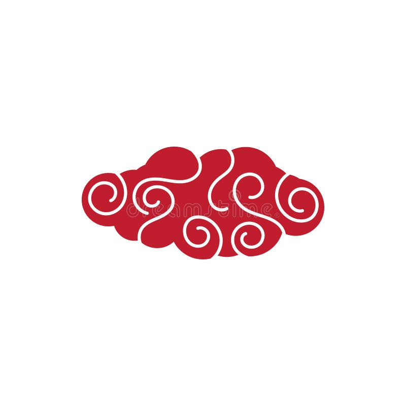 Modelo De Ilustração Do Vetor De Logotipo Das Nuvens Chinesas. Ilustração  Stock - Ilustração de jogo, etiqueta: 226435584