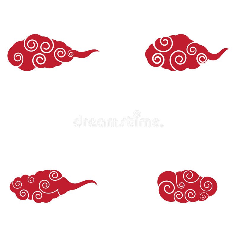 Nuvens Chinesas Logotipo Modelo Vector Símbolo Natureza Royalty Free SVG,  Cliparts, Vetores, e Ilustrações Stock. Image 160008706