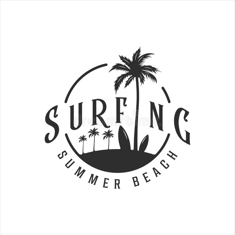 logo design infinito verão california long beach super surfista com  ilustração plana de prancha de surf 4494381 Vetor no Vecteezy