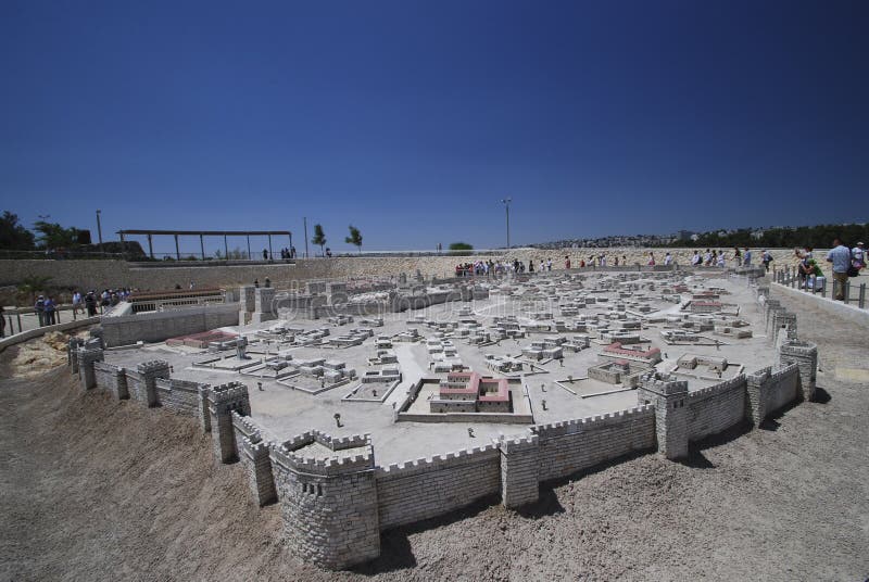 Maquete da antiga Jerusalém fotografia de stock