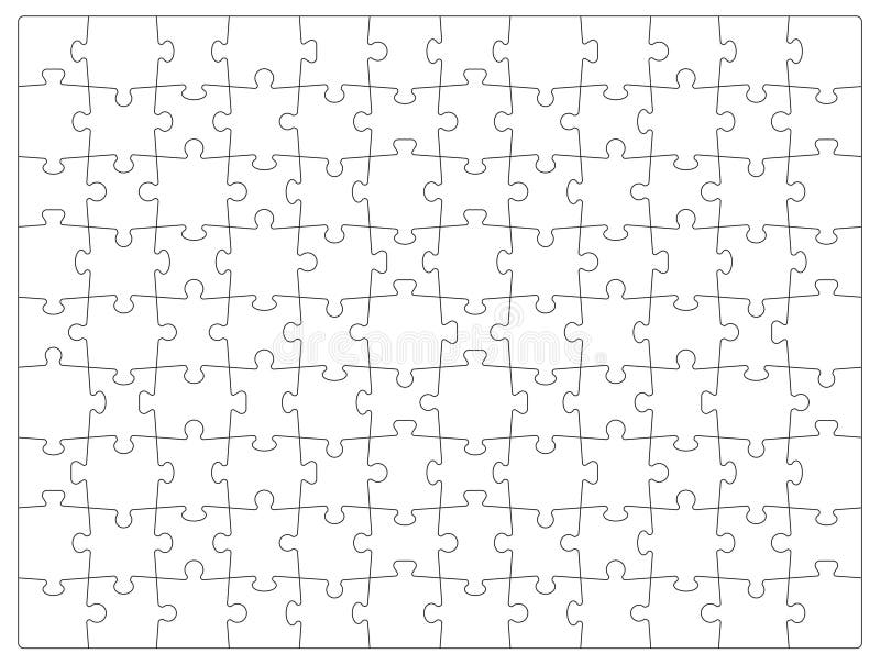 Vetores de Modelo De Grade De Quebracabeças Quebracabeça Com Peças