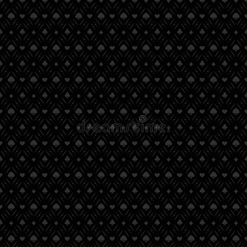 Modelo de juego del fondo del póker del casino de lujo con símbolos de la tarjeta libre illustration Modelo de juego del fondo del póker del casino de lujo con símbolos de la tarjeta libre illustration