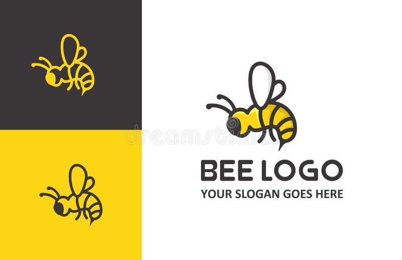 Modelo De Logotipo Do Honey Bee Clipart Ilustração do Vetor - Ilustração de  bandeira, ouro: 166195166