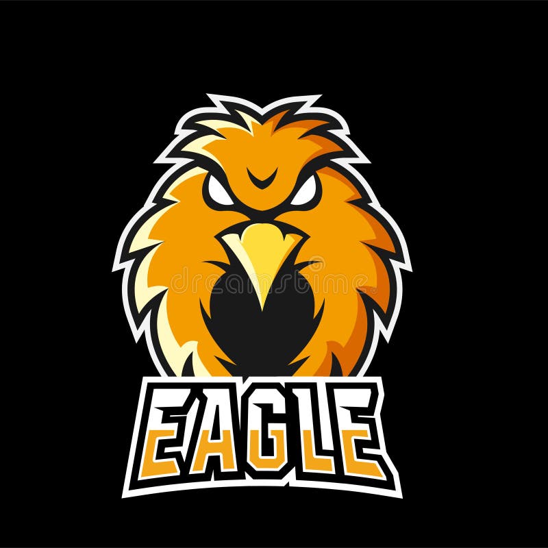 Modelo de vetor de logotipo de jogo de mascote de esports eagles