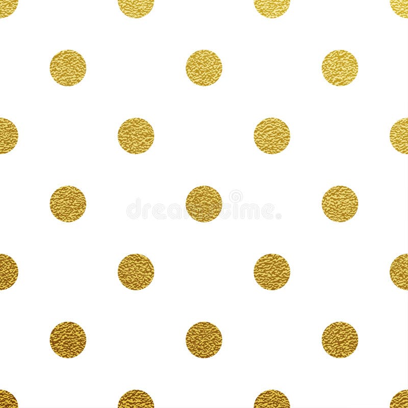 Gold glittering polka dot seamless pattern. Gold glittering polka dot seamless pattern