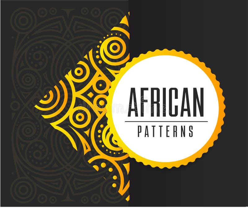 Modelo De Oro Africano En Fondo Negro Ilustración del Vector - Ilustración  de fondo, cubierta: 82072683