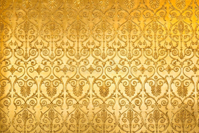 Modelo de oro de la materia textil del brocado del ornamento floral fotos de archivo libres de regalías Modelo de oro de la materia textil del brocado del ornamento floral fotos de archivo libres de regalías