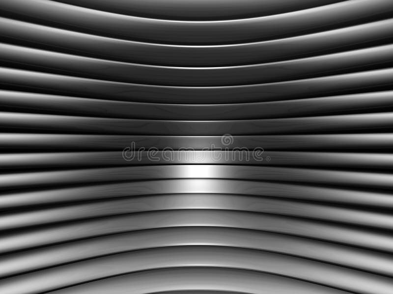 Modelo de plata abstracto de aluminio de la raya de la curva stock de ilustración Modelo de plata abstracto de aluminio de la raya de la curva stock de ilustración