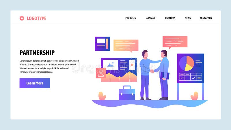 Modelo del diseño del Web site del vector Sociedad del asunto Los hombres de negocios cortaron un trato con las cartas de las fin stock de ilustración Modelo del diseño del Web site del vector Sociedad del asunto Los hombres de negocios cortaron un trato con las cartas de las fin stock de ilustración