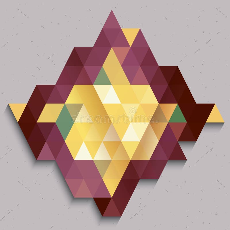 Modelo del triángulo en el extracto de la forma del diamante colorido libre illustration Modelo del triángulo en el extracto de la forma del diamante colorido libre illustration