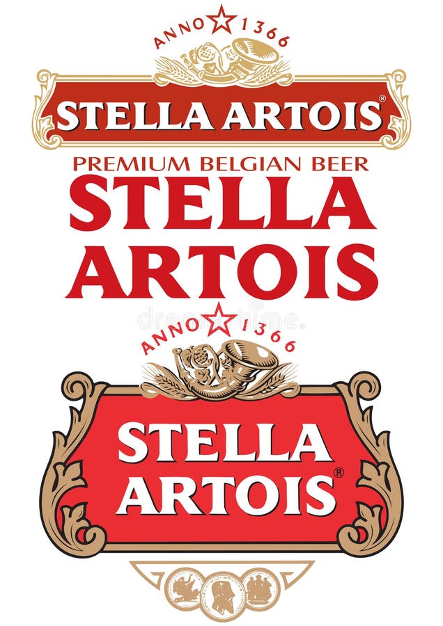 Modelo do cartaz de ilustração vetorial de etiqueta de cerveja stela artois