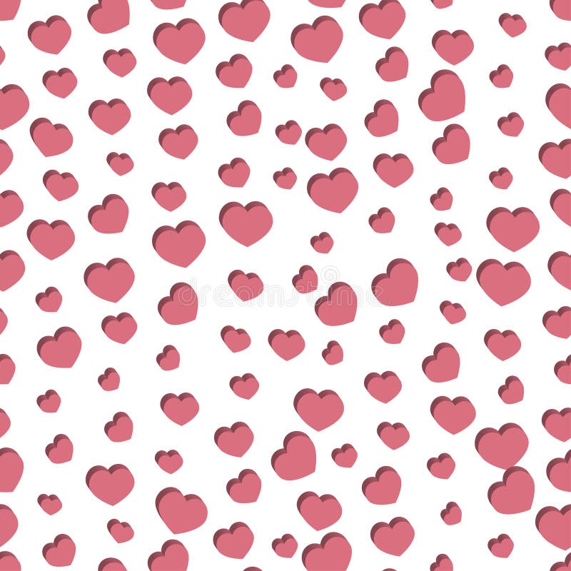 Modelo elegante inconsútil del día del ` s de la tarjeta del día de San Valentín con los corazones ilustración del vector
