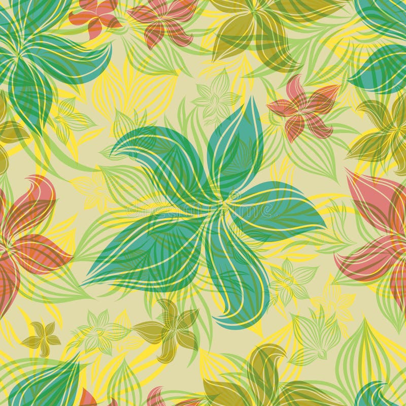 Modelo floral inconsútil del vector con la flor de la orquídea libre illustration Modelo floral inconsútil del vector con la flor de la orquídea libre illustration