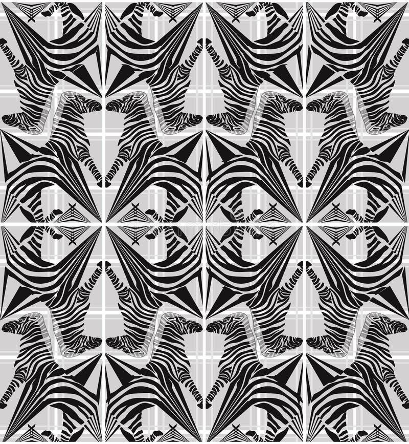 Modelo geométrico de la cebra inconsútil abstracta libre illustration Modelo geométrico de la cebra inconsútil abstracta libre illustration