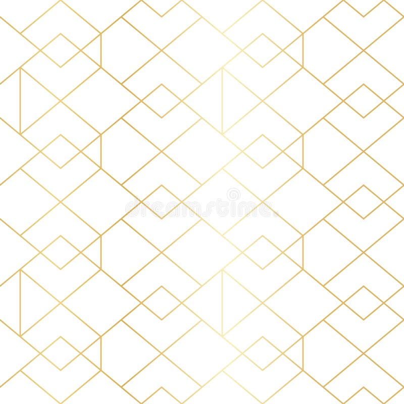 Modelo geométrico del oro inconsútil con la línea Rhombus stock de ilustración