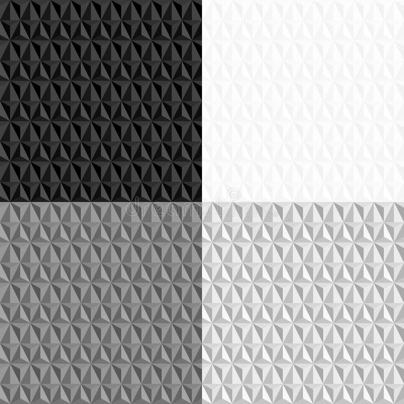 Modelo geométrico inconsútil blanco y negro ilustración del vector Modelo geométrico inconsútil blanco y negro ilustración del vector