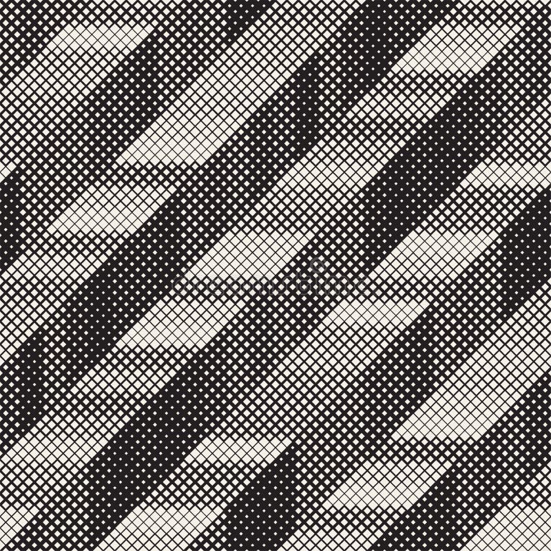 Modelo geométrico irregular inconsútil Fondo de semitono blanco y negro abstracto Los rectángulos caóticos del vector zigzaguean stock de ilustración Modelo geométrico irregular inconsútil Fondo de semitono blanco y negro abstracto Los rectángulos caóticos del vector zigzaguean stock de ilustración