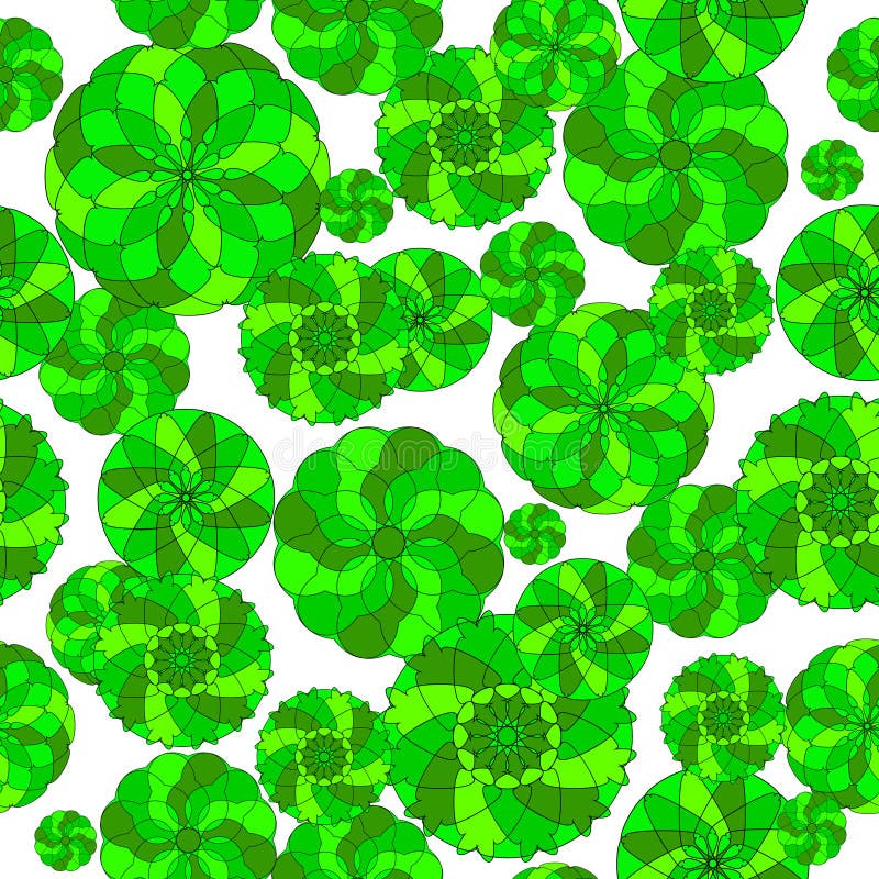 Modelo geométrico verde inconsútil en un fondo blanco