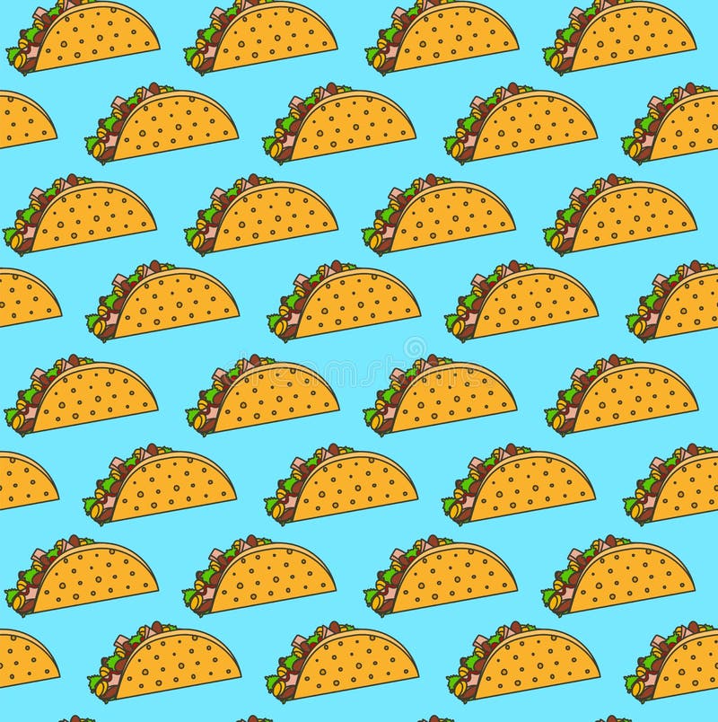 Tacos Wallpaper Ilustraciones Stock, Vectores, Y Clipart – (338  Ilustraciones Stock)