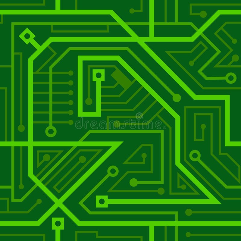 Seamless, motherboard, the jumble of wires green background. Seamless, motherboard, the jumble of wires green background