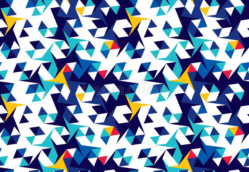 Modelo inconsútil abstracto de triángulos Textura geométrica Modelo para la ropa brillante de la juventud ilustración del vector Modelo inconsútil abstracto de triángulos Textura geométrica Modelo para la ropa brillante de la juventud ilustración del vector