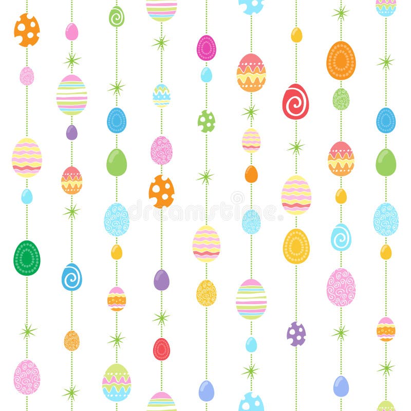 Modelo inconsútil colorido de los huevos de Pascua stock de ilustración