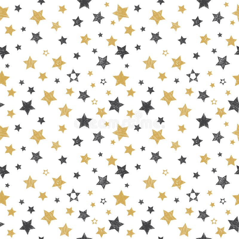 Modelo inconsútil con las estrellas dibujadas mano Fondo con estilo libre illustration Modelo inconsútil con las estrellas dibujadas mano Fondo con estilo libre illustration