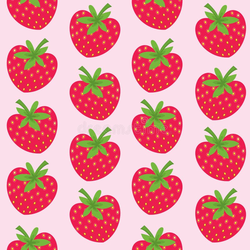 Modelo inconsútil con las fresas stock de ilustración Modelo inconsútil con las fresas stock de ilustración