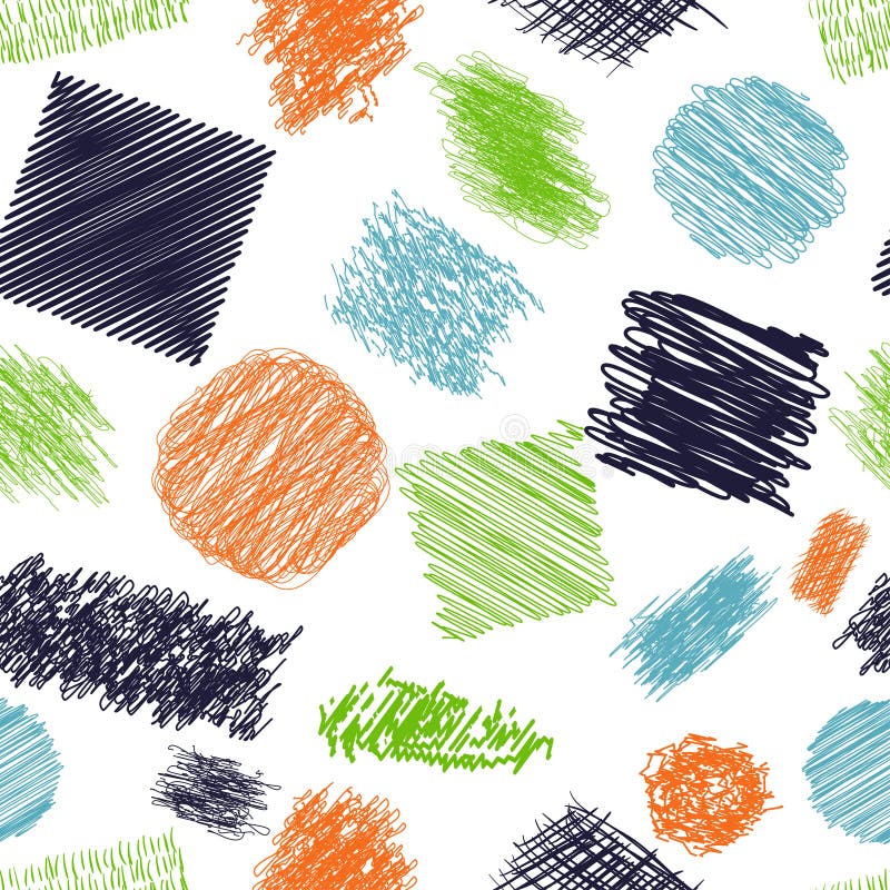 Modelo inconsútil con los cepillos del garabato La colección de tinta alinea, el sistema de texturas dibujadas mano, garabatos de ilustración del vector Modelo inconsútil con los cepillos del garabato La colección de tinta alinea, el sistema de texturas dibujadas mano, garabatos de ilustración del vector