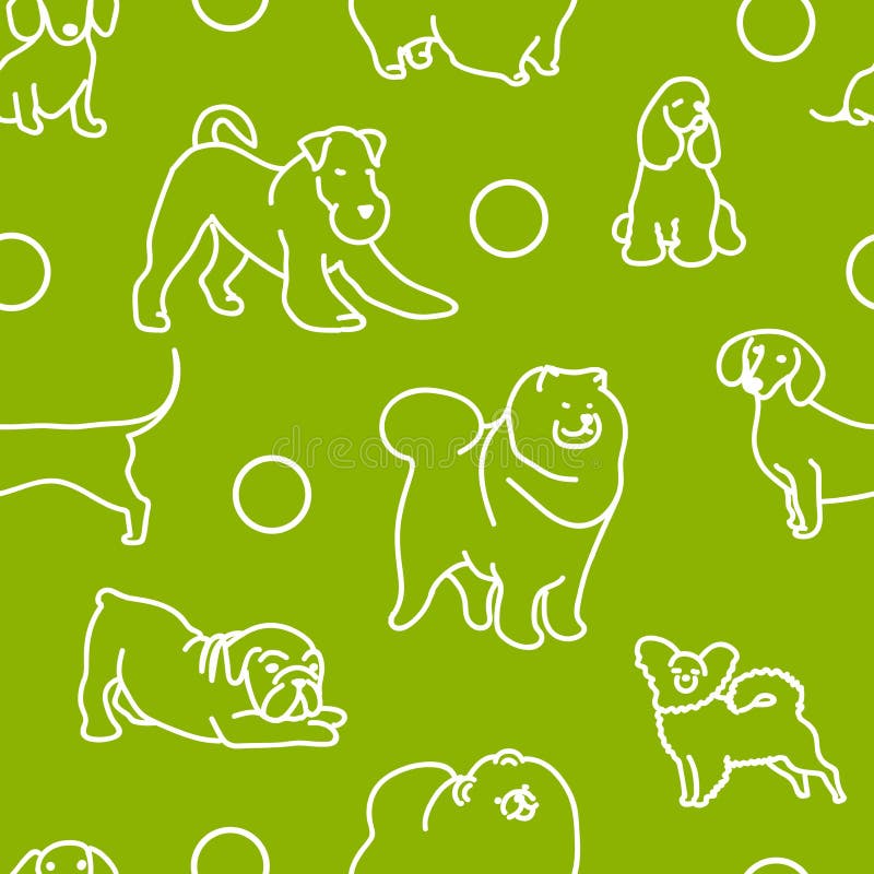 Modelo inconsútil con los perros lindos stock de ilustración Modelo inconsútil con los perros lindos stock de ilustración