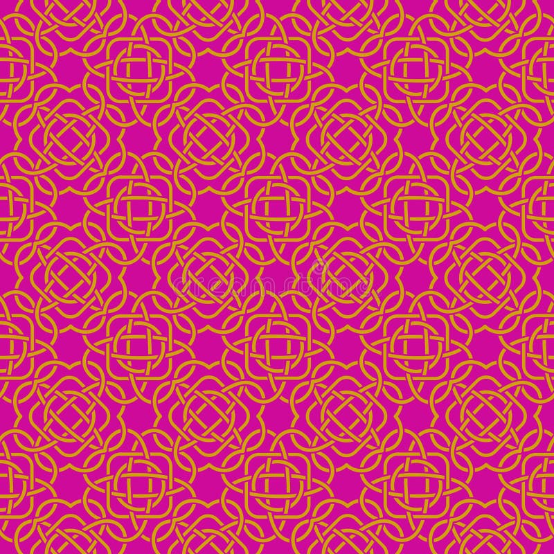 Modelo inconsútil céltico en estilo medieval Enredo de oro en purp ilustración del vector Modelo inconsútil céltico en estilo medieval Enredo de oro en purp ilustración del vector