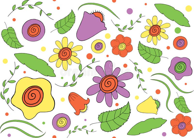 Modelo inconsútil de flores y del follaje ilustración del vector Modelo inconsútil de flores y del follaje ilustración del vector