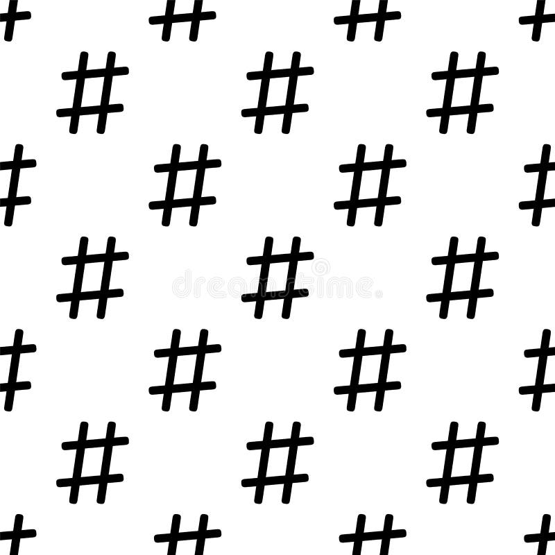 Modelo inconsútil de Hashtag en blanco Colores blancos y negros libre illustration Modelo inconsútil de Hashtag en blanco Colores blancos y negros libre illustration
