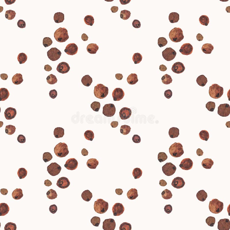 Modelo inconsútil de la acuarela con pimienta inglesa en stock de ilustración Modelo inconsútil de la acuarela con pimienta inglesa en stock de ilustración