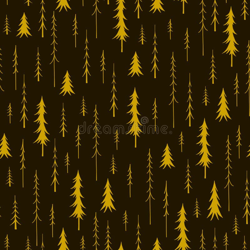 Modelo inconsútil de la Navidad de siluetas pintadas a mano del abeto libre illustration Modelo inconsútil de la Navidad de siluetas pintadas a mano del abeto libre illustration