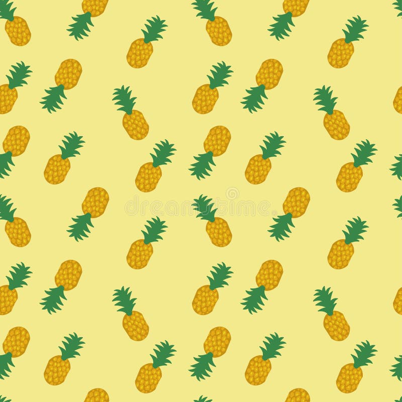 Modelo inconsútil de la piña en el fondo blanco stock de ilustración Modelo inconsútil de la piña en el fondo blanco stock de ilustración