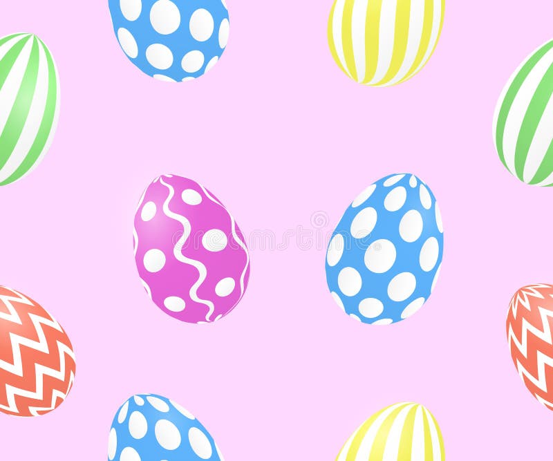 Modelo inconsútil de la primavera con el fondo rosado lindo de los huevos de Pascua Vector libre illustration Modelo inconsútil de la primavera con el fondo rosado lindo de los huevos de Pascua Vector libre illustration