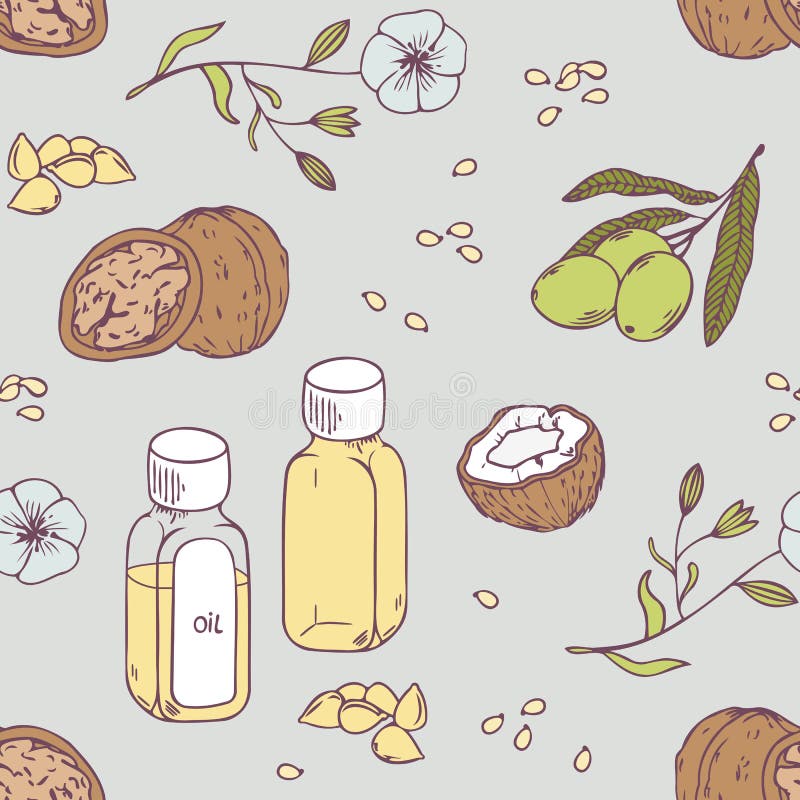 Modelo inconsútil de los aceites curativos Fondo sano libre illustration Modelo inconsútil de los aceites curativos Fondo sano libre illustration