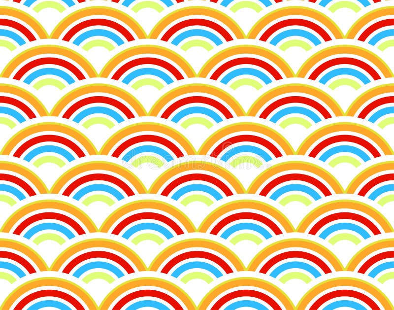 Modelo inconsútil de los arco iris ilustración del vector Modelo inconsútil de los arco iris ilustración del vector