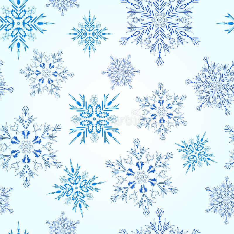 Modelo inconsútil de los copos de nieve libre illustration Modelo inconsútil de los copos de nieve libre illustration