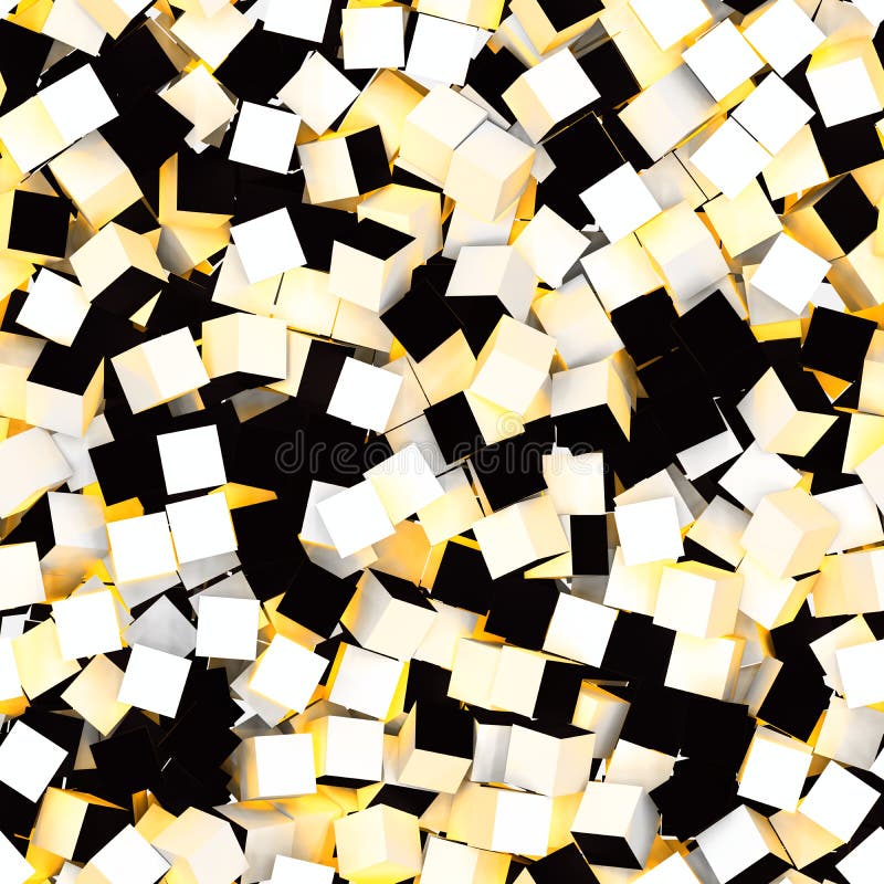 Modelo inconsútil de los cubos coloreados blancos, amarillos y negros libre illustration Modelo inconsútil de los cubos coloreados blancos, amarillos y negros libre illustration