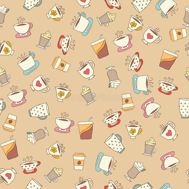 Fondo Inconsútil Del Color En Colores Pastel De La Cocina Del Garabato