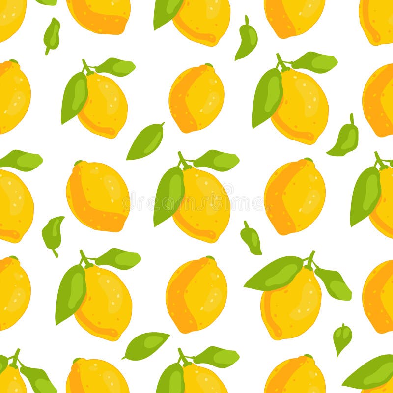Modelo inconsútil de los limones de la fruta tropical libre illustration Modelo inconsútil de los limones de la fruta tropical libre illustration