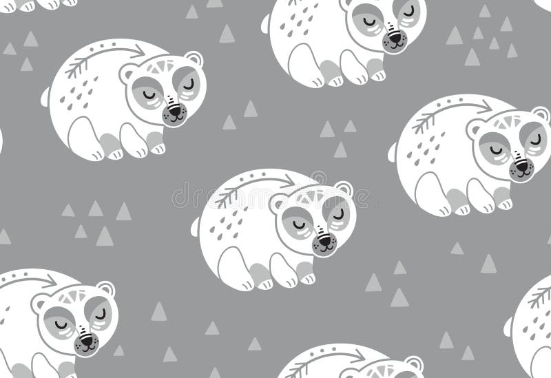 Modelo inconsútil de los osos polares en los colores blancos y grises libre illustration Modelo inconsútil de los osos polares en los colores blancos y grises libre illustration