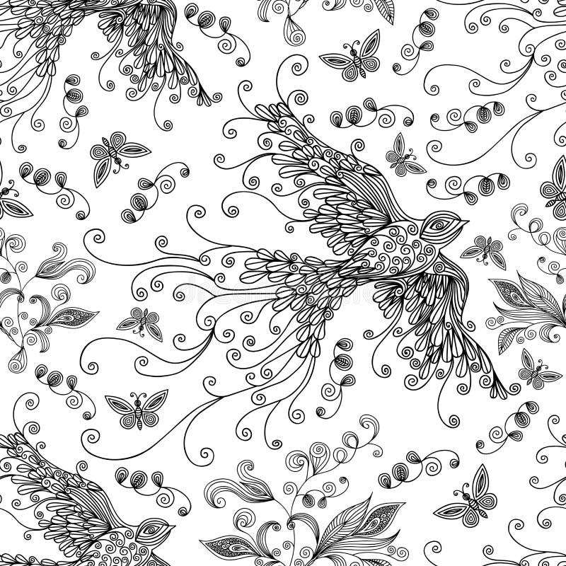 Modelo inconsútil del doodle stock de ilustración Modelo inconsútil del doodle stock de ilustración