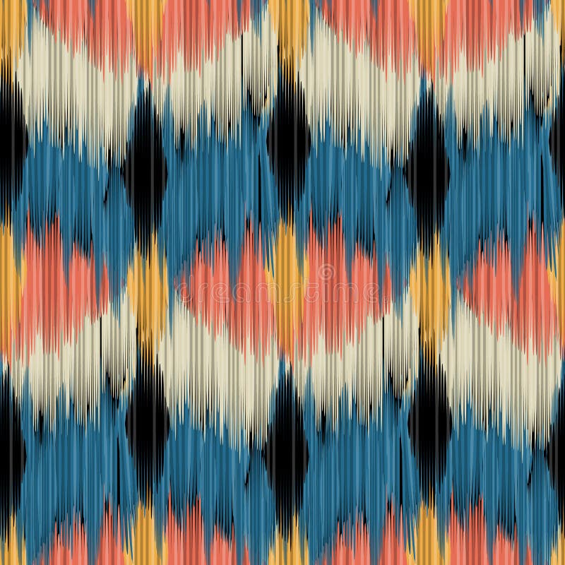 Modelo inconsútil del ikat stock de ilustración Modelo inconsútil del ikat stock de ilustración