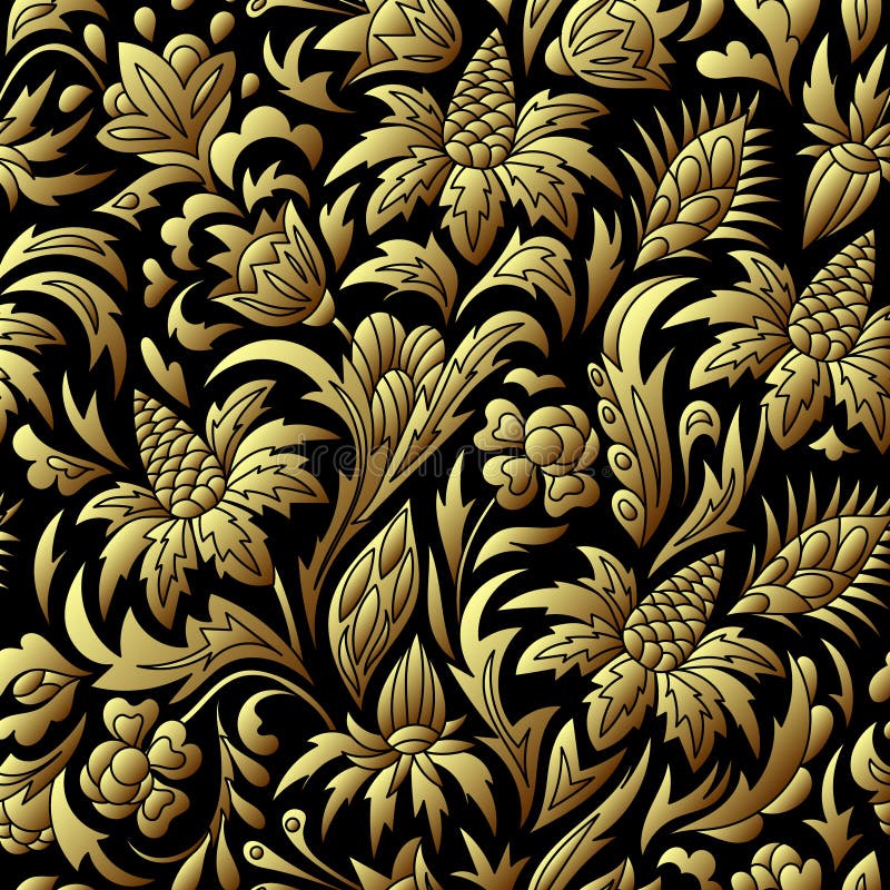 Modelo inconsútil del oro del vector, textura floral libre illustration Modelo inconsútil del oro del vector, textura floral libre illustration